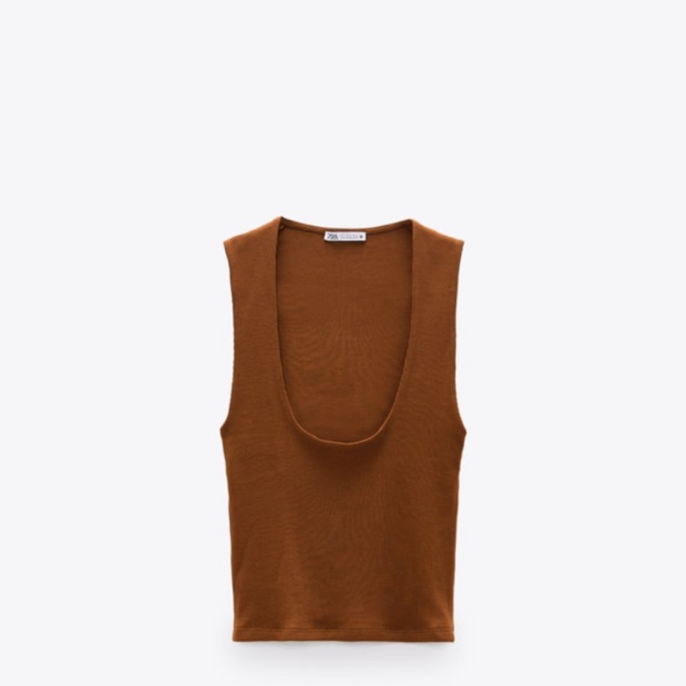 Zara ribbed tank - scoop neck - new with tags